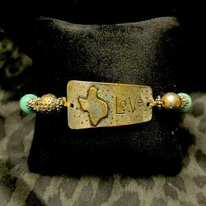 Silver & Turquoise Stretch Bracelet